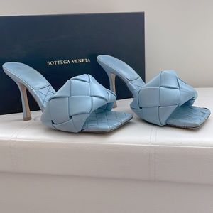 Bottega Veneta Lido Heels (Ice Blue)